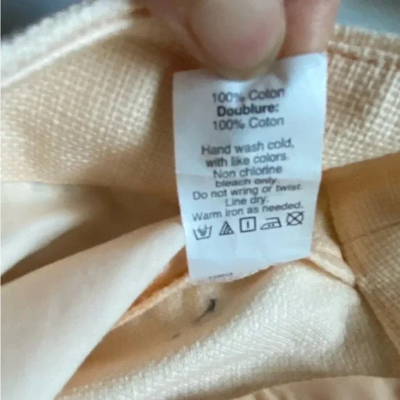 J Crew cotton eyelet basket weave peach coral shorts Sz 6 - Picture 6 of 8